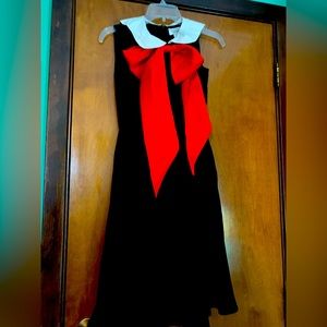 Jump red bow sleeveless Unique Vintage dress-new without tags/ Never worn XS